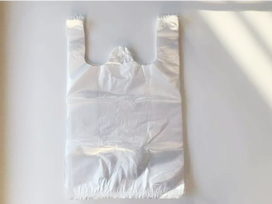 Wholesale Direct Factory Durable HDPE T-Shirt Vest Carrier Shopping Bag Clear LDPE Customized Supermarket Plastic Bag Handbags