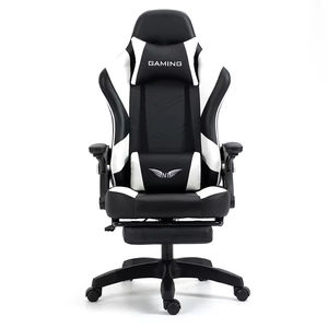 Chaise de jeu ergonomique à dossier haut, noire, pivotante, avec appui-tête réglable, <span class=keywords><strong>pas</strong></span> chère - Product Image 6