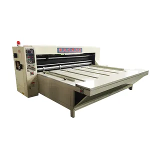 Cardboard Semi Automatic Double colors Flexo Printer Slotter rotary Die Cutter Machine for sale