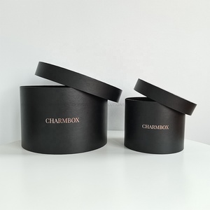 Tube cadeau d'entreprise noir avec marque Boîte cylindre pour bijoux noir rigide Emballage pour tube de bougie haut de gamme Timbre en aluminium pour affiche de luxe - Product Image 1