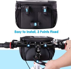 Free sample Bike Bag with Waterproof Handlebar Cycling <b>Accessories</b> <b>Bicycle</b> Bags with Top Front Pouch and Wheelup Front Tube - Product Image 3