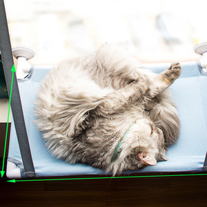 Cat Hammock Window Suction Cup Chair Rectangle Removable Washable Pet Cat <b>Bed</b> Small Size <b>Black</b> Gray <b>Double</b> Layer - Product Image 1