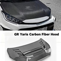 Pour Toyota GR Yaris OEM VRS DK Style Cache de ventilation de capot avant en fibre de carbone Pièces de carrosserie automobile