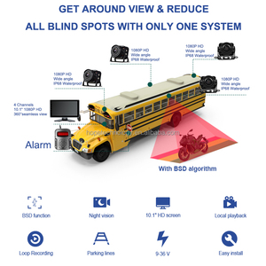 10.1 inch 1080P HD đầy đủ màu sắc tầm nhìn ban đêm máy ảnh không thấm nước vòng lặp ghi âm 4 kênh <span class=keywords><strong>DVR</strong></span> - Product Image 3