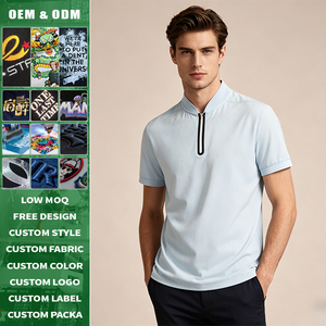 Chemise de golf unisexe à manches courtes en maille pure, imprimée sur mesure, en Spandex et Nylon, anti-humidité, séchage rapide, pour performance sportive - Product Image 1