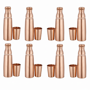 สินค้าขายดีขายดีขวดน้ําทองแดงบริสุทธิ์ผู้ผลิตขายส่งขวดน้ําสั่งซื้อจํานวนมากจากผู้จัดจําหน่ายในอินเดีย - Product Image 1