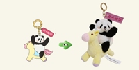 Mascotte Panda de Haute Qualité RTS Global 10 cm, Porte-clés en Peluche de Cheval en Coton Écologique, Charme pour Sac d'École, Cadeau