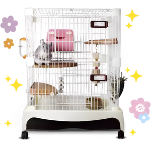Suite à portes doubles à plusieurs niveaux pour chinchilla, lapin et furet avec pont de saut durable <span class=keywords><strong>Couleurs</strong></span> en option disponibles - Product Image 5