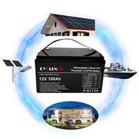 Baterai Lithium Lifepo4 Koneksi Nirkabel 12 Volt 100Ah dengan Masa Pakai Panjang 6000 Siklus, Garansi 2 Tahun untuk Mobil, UPS, RV, Kapal, dan Tenaga Surya