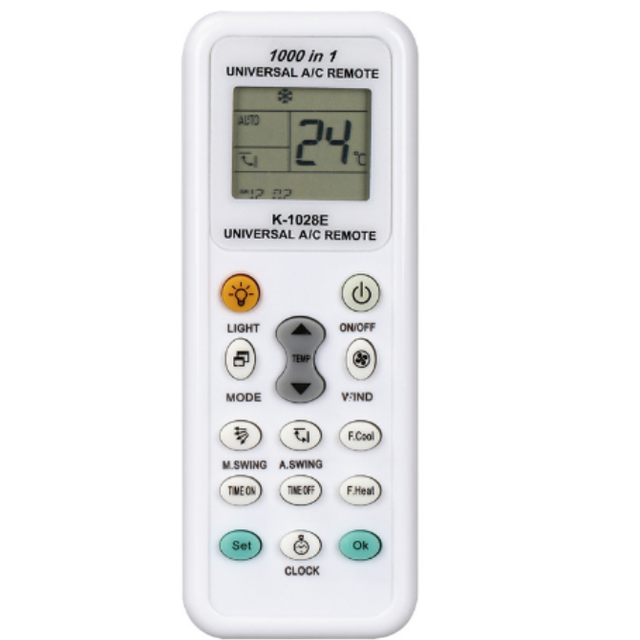 Factory Clearance K 1028E Large Screen Dual Color English Version Global Universal Air Conditioner Remote Control