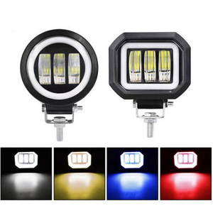 Led Fog Light 4 Inch 30W With Halo Ring For Motorcycle Car Driving Light Upgrade Universal Fit - Product Image 2
