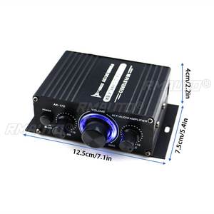 AK170 Hifi 12V Car <b>Amplifier</b> Home Stereo Subwoofer <b>Amplifier</b> Sound <b>Speaker</b> LED Display Digital Audio Processor Auto Music Player - Product Image 6
