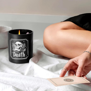 Customized cross-border smokeless scented <b>candles</b>, indoor living room decorations, souvenirs, retro-style black bottle - Product Image 3