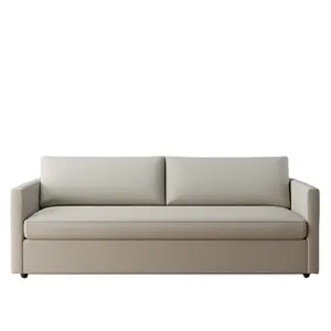 Luxury English Arm Upholstered Sofa Classic Curved Loveseat Sofa With Turned Wood Legs