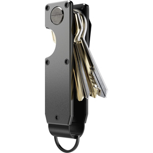 Portachiavi in Lega di Alluminio Nero Leggero e Portatile con Clip Metallica per Conservare le Chiavi - Product Image 5