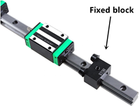 Rail de guidage linéaire HG20, curseur fixe, bloc anti-collision, butée, roulements à billes linéaires pour machine CNC, imprimante 3D, graveur laser