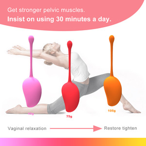 Bolas <span class=keywords><strong>vaginales</strong></span> Ben Wa para ejercitar los músculos pélvicos, Juguetes sexuales para mujeres, vibrador, forma de Mango, 3 uds. - Product Image 4