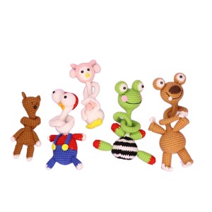 Uzun Boyunlu Tembel Hayvan Kolye Ucu Düğümlenebilir DIY Tığ İşi Bebek Yün İpliği Karikatür Desenli Sevimli ve İlginç Çanta Süsü TV Temalı <span class=keywords><strong>Kawaii</strong></span> Ürünleri - Product Image 5