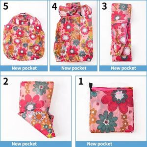 Bolsa de Compras Plegable Reutilizable de Fábrica, Impermeable, Portátil, con Cordón, Promocional, de Poliéster, para Almacenamiento - Product Image 3