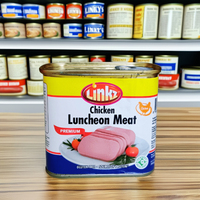 Viande de poulet en conserve Linkz brésilienne prête à consommer, certifiée Halal, 340g, emballage en conserve de Singapour, durée de conservation de 4 ans