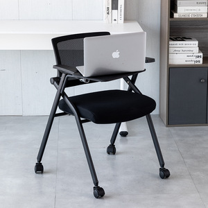 Training Chair <b>With</b> <b>Table</b> 84cm Backrest Foldable Conference Office Chair - Product Image 2