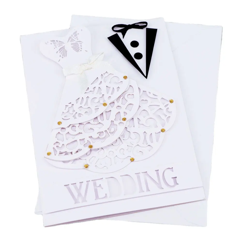 Winpsheng 수제 핫 포일 디자인 인쇄 초대 카드 결혼식