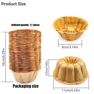 Moule à muffins avec ligne de démoulage perforée, doublure en papier pour cupcakes, moule de cuisson innovant pour une consommation de desserts sans dégâts, emballage pratique - Product Image 4