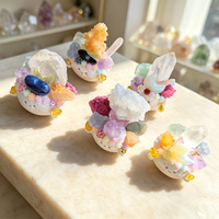 Ornement artisanal en pierre brute de cristal naturel en gros, pierre de guérison Reiki, cadeau mignon, décoration thème amour, Feng Shui