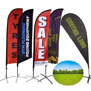 Drapeaux publicitaires promotionnels d'extérieur : Drapeaux goutte d'eau, Drapeaux plume imprimés, Bannières, Drapeaux voile, Drapeaux plume de course - Product Image 1