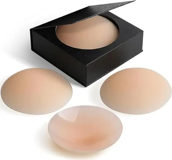 अल्ट्रा-पतली सिलिकॉन पुन: प्रयोज्य Nippleless लाठी निपल कवर चिपकने वाला Pasties स्तन निपल कवर महिलाओं के लिए