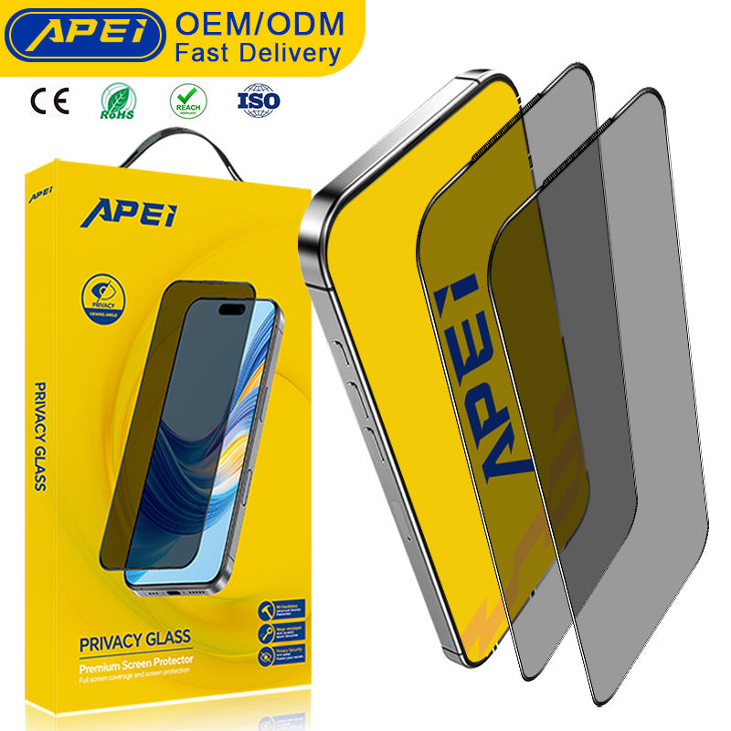 APEI 2 Pack Glass Protector Unbreakable Privacy Tempered Glass Screen ...