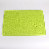 Tapis et sous-plats en PVC confortables pour gamelles d'animaux, motif chat de dessin animé, anti-éclaboussures, faciles à nettoyer et pratiques à utiliser