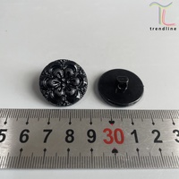 Kancing Plastik Nylon Unik 18mm 20mm 23mm 25mm Kecil Besar Hitam untuk Kemeja Mantel Jahit Khusus Tersedia dalam Berbagai Ukuran
