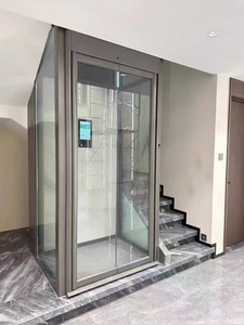 <span class=keywords><strong>Ascensor</strong></span> de tracción MRL de alta seguridad para 5-6 personas Acceso biométrico <span class=keywords><strong>Cabina</strong></span> resistente al fuego para 2-5 pisos Estaciones de lujo de gama alta - Product Image 2