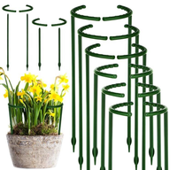Support de Plantes Demi-Anneau en Plastique pour Jardin, Treillis de Croissance pour Fleurs et Légumes