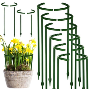 Plant <strong>Support</strong> Garden <strong>Flower</strong> <strong>Support</strong> Stake Half Round Ring Plastic Plant Cage Holder <strong>Flower</strong> Climbing Trellis Plant Vegetable - Product Image 1