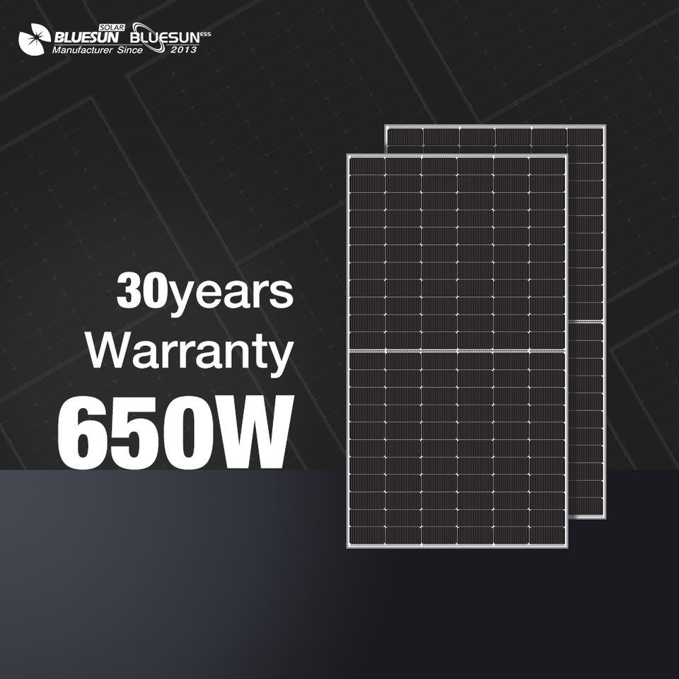 Bluesun 650W for Topcon Bifacial Solar Panel Monocrystalline Silicon ...