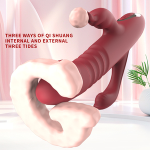 Vibrador de Conejo Rojo JT Adult Toys 2 en 1, Recargable por USB, Impermeable, con Vibración Potente para el Punto G - Product Image 1