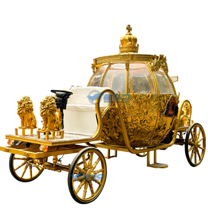 Nuevo Carroza de Calabaza Dorada de Alta Calidad 2025, Estilo Europeo Cenicienta, para Turismo y Paseos, Carroza de Calabaza Eléctrica con Diseño de Princesa - Product Image 6