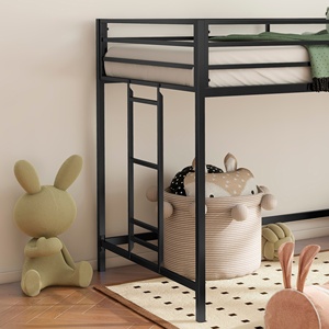 Domisyee Mensola letto a soppalco, mensola per letto a soppalco, comodino sospeso per dormitori, camerette per bambini, lofts, appartamenti, supporto 35 kg, 32 × 23 cm (nero