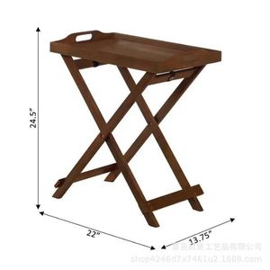 Wooden Folding Mini Outdoor <b>Table</b> Rectangular Solid Wood <b>Portable</b> Balcony Courtyard <b>Picnic</b> Coffee <b>Table</b> - Product Image 4