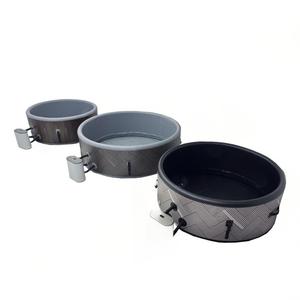 Bain à remous <span class=keywords><strong>gonflable</strong></span> rond pour 2 à 4 personnes, bain à remous chauffé portable avec jets d'air massants, <span class=keywords><strong>jacuzzi</strong></span> pour petit patio ou balcon - Product Image 3