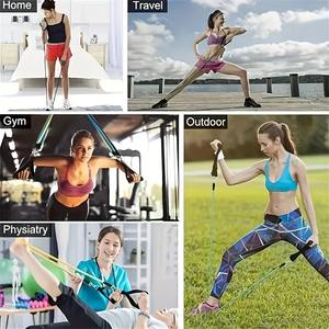 En Stock en España: Set de Bandas de Resistencia de Alta Calidad para Entrenamiento en Casa, Gimnasio, Fitness, Ejercicios de Fuerza, Estiramiento, Yoga y Pilates - Product Image 5