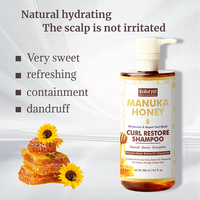 Shampooing et revitalisant au miel de Manuka en marque propre, shampooing et revitalisant à l'huile de coco biologique, ensemble pour réparer les cheveux abîmés, sans sulfate