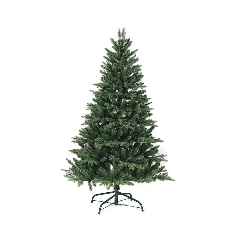 2024 Neues Design hochwertiger vorgefertigter PVC PE gemischter Weihnachtsbaum mit Dekoration