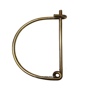 D-Shape Brass Bag <b>Handle</b> with Plain Design for Women for <b>Handbag</b> Purse Clutch Making - Product Image 1