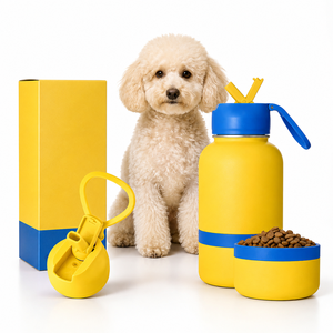 32oz 3 in 1 Leakproof Pet Travel <b>Water</b> <b>Bottle</b> <b>for</b> <b>Dogs</b> Detachable Bowls Keeps <b>Water</b> Cold Christmas Gift - Product Image 5