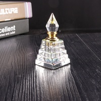 Flacons carrés uniques en verre transparent de 3 ml, 6 ml, 12 ml pour huiles essentielles et parfums, avec applicateur en verre
