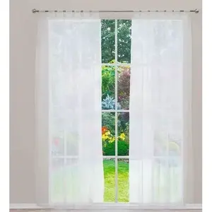 White Voile <b>Curtains</b> 2.30m Translucent <b>Long</b> Modern Minimalist Style With <b>Curtain</b> Hook - Product Image 6