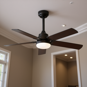 Ventilador de Techo LED de Perfil Bajo de 42 Pulgadas con 5 Aspas, Motor DC, Control Remoto, Luz, Diseño Contemporáneo - Product Image 2